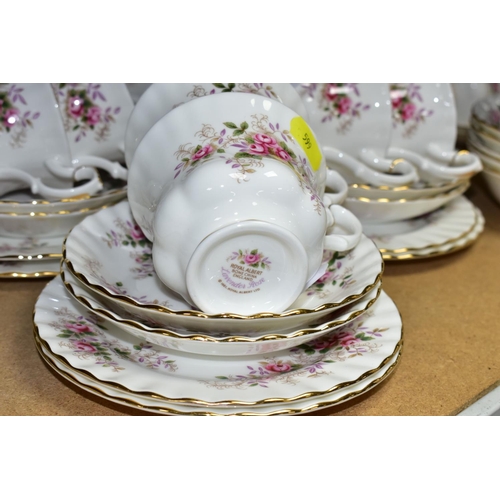 599 - ROYAL ALBERT 'LAVENDER ROSE' TEA AND COFFEE WARES ETC, comprising twelve each large and small tea cu... 