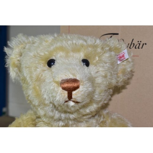 606 - STEIFF, AN 'OLD GOLD' LIMITED EDITION TEDDY BEAR, the jointed body covered with a light mohair plush... 