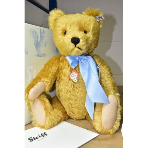 608 - STEIFF, A LIMITED EDITION 'REPLICA 1960' TEDDY BEAR, the jointed body covered in a short golden moha... 