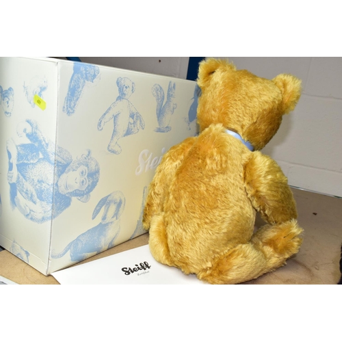 608 - STEIFF, A LIMITED EDITION 'REPLICA 1960' TEDDY BEAR, the jointed body covered in a short golden moha... 