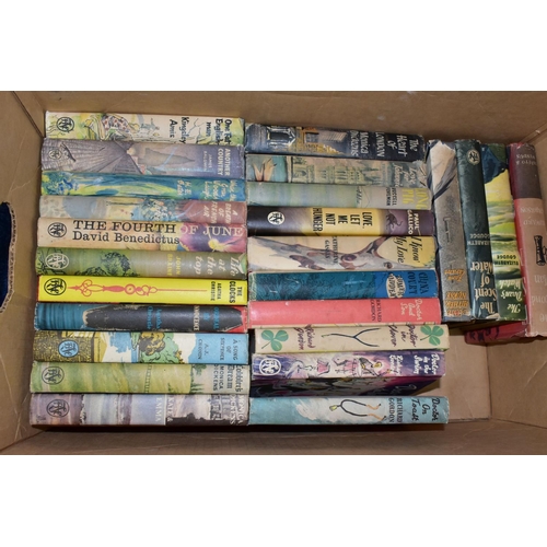 624 - BOOKS, two boxes containing a collection of sixty-four Book Club / Book Society editions of classic ... 