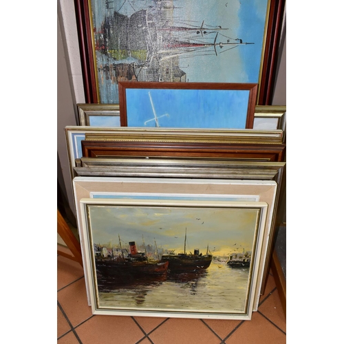 666 - ELEVEN MARITIME / BOATING THEMED OILS AND ACRYLICS, to include William Henry Stockman (British 1935-... 