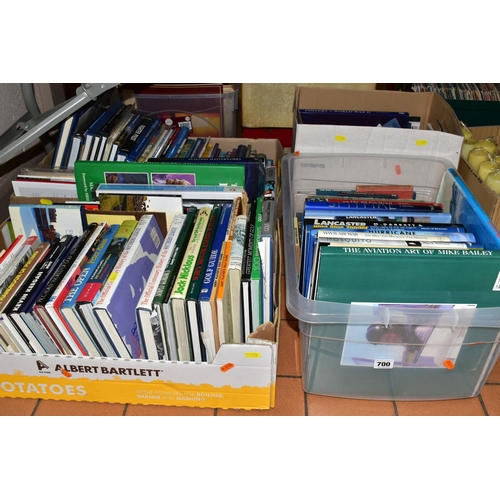 700 - BOOKS & MAGAZINES, four boxes containing over 100 titles in hardback and paperback formats, three bo... 