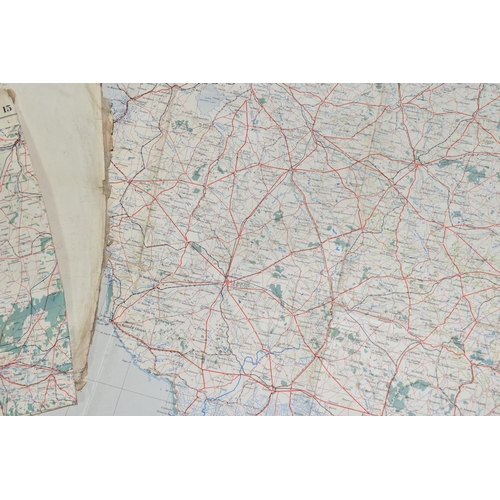 709 - NINE 1-250,000 SCALE ORDNANCE SURVEY MAPS OF FRANCE DATED 1938, comprising sheets 3a, 7, 7a & 13a, 8... 