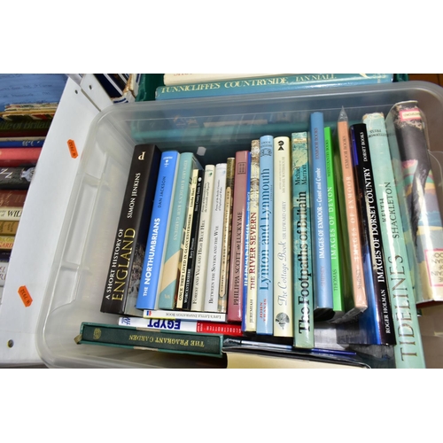 723 - BOOKS, six boxes containing approximately 200+ titles in hardback and paperback format mostly concer... 