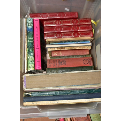 728 - BOOKS, three boxes containing an eclectic miscellany of seventy antiquarian titles to include classi... 