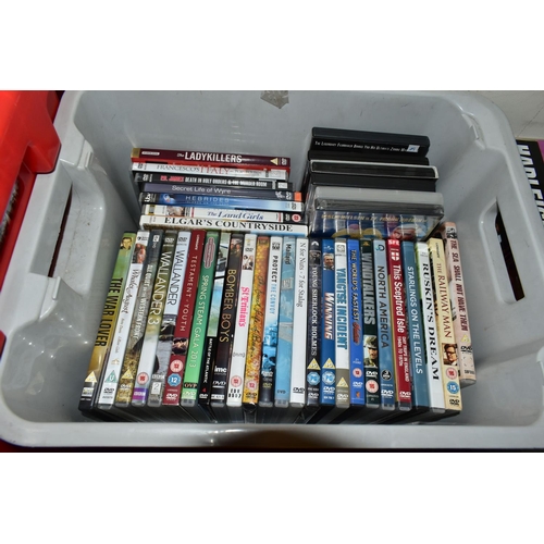 742 - EIGHT BOXES OF ASSORTED DVDs, to include documentaries - Fred Dibnah, RAF at War, Canal Walks, Coast... 