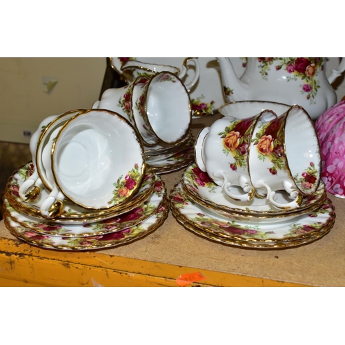 744 - ROYAL ALBERT 'OLD COUNTRY ROSES' SIX PLACE TEA SET, comprising cups, saucers, side plates, twin hand... 