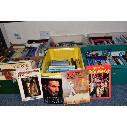 752 - BOOKS, seven boxes containing over 200 titles in hardback and paperback formats, mostly concerning t... 