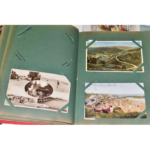 756 - POSTCARDS, nine albums containing approximately 430 Postcards dating from the Edwardian era predomin... 