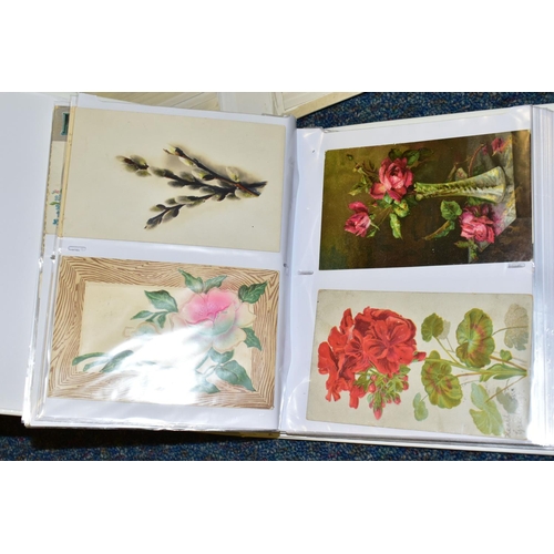 756 - POSTCARDS, nine albums containing approximately 430 Postcards dating from the Edwardian era predomin... 