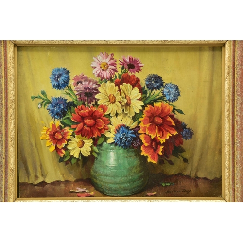 297 - BERTRAM LEIGH (BRITISH 19TH / 20TH CENTURY) A STILL LIFE STUDY OF MIXED FLOWERS IN A BOWL, signed bo... 