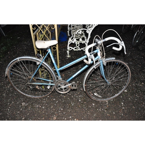 1008 - A LIGHT BLUE RALEIGH IMPULSE LADIES ROAD BIKE, with a 21in   frame, a speckled green and black Ralei... 