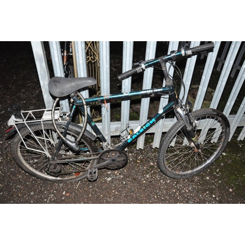 1008 - A LIGHT BLUE RALEIGH IMPULSE LADIES ROAD BIKE, with a 21in   frame, a speckled green and black Ralei... 