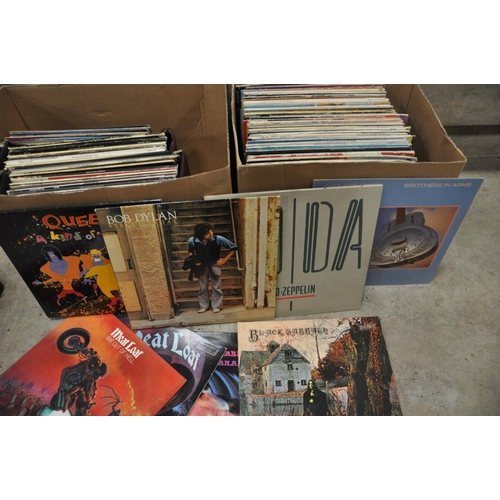 803 - TWO TRAYS CONTAINING OVER ONE HUNDRED AND FIFTY LPs AND 12in SINGLES including Nems copies of Parano... 