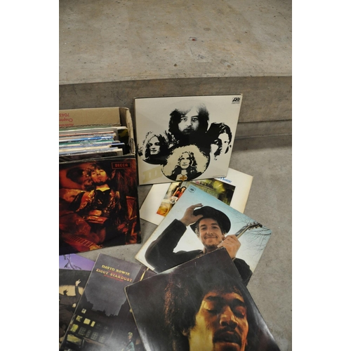 807 - A TRAY CONTAINING OVER THIRTY LPs including Band of Gypsies by Jimi Hendrix ( standard gatefold slee... 