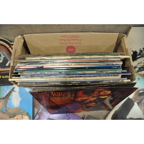 807 - A TRAY CONTAINING OVER THIRTY LPs including Band of Gypsies by Jimi Hendrix ( standard gatefold slee... 