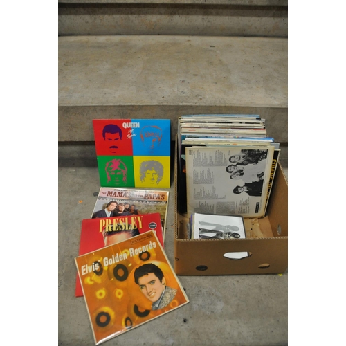 808 - A TRAY CONTAINING OVER NINETY LPs, 12In AND 7in SINGLES including Eyes and Ears and Cass, John etc b... 