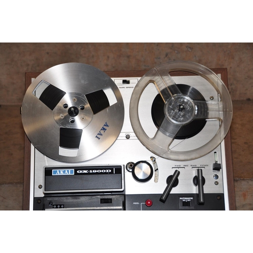 868 - AN AKAI GX-1900D REEL TO REEL AND CASSETTE RECORDER with manual ( PAT fail due to uninsulated plug b... 