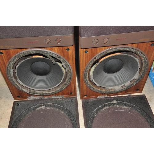 884 - A PAIR OF VINTAGE GOODMANS MAGNUM HI FI SPEAKERS ( foam speaker surrounds decayed) and a Sony XO-D5 ... 