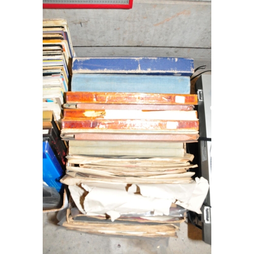 886 - A FIDELITY RECORD PLAYER in red covering (not working) and two trays containing classical and operat... 