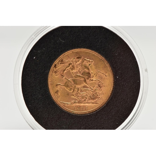 119 - A FULL GOLD SOVEREIGN GEORGE V, London 1912, 7.98 gram, 916.6 fine, 22.5 diameter