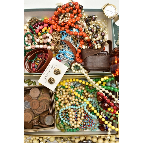 99 - A BOX OF ASSORTED ITEMS, to include a carded collectable set of 'Historic cars' coins, a carded coll... 