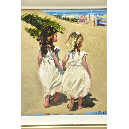 309 - SHERREE VALENTINE DAINES (BRITISH 1959) 'BEACH BABIES), a signed limited edition print depicting two... 