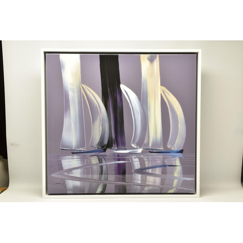 321 - DUNCAN MACGREGOR DMAC (BRITISH 1961) 'STILL WATERS' a signed limited edition print of yachts 22/195,... 