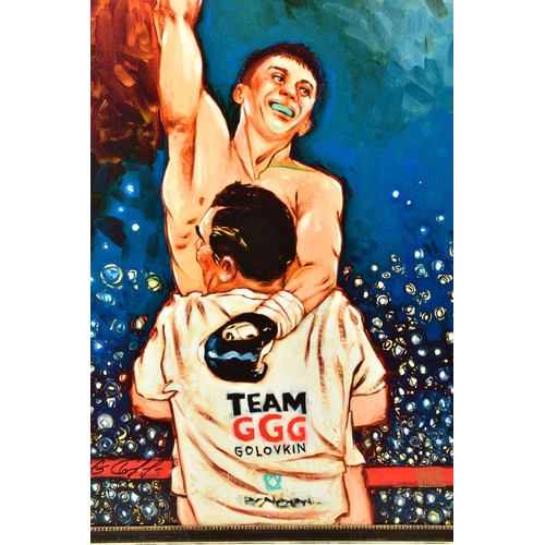 327 - TODD WHITE (AMERICA 1969) 'VICTORY' a portrait of boxing champion Gennady Golovkin, limited edition ... 