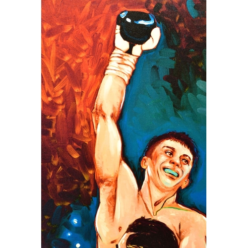 327 - TODD WHITE (AMERICA 1969) 'VICTORY' a portrait of boxing champion Gennady Golovkin, limited edition ... 