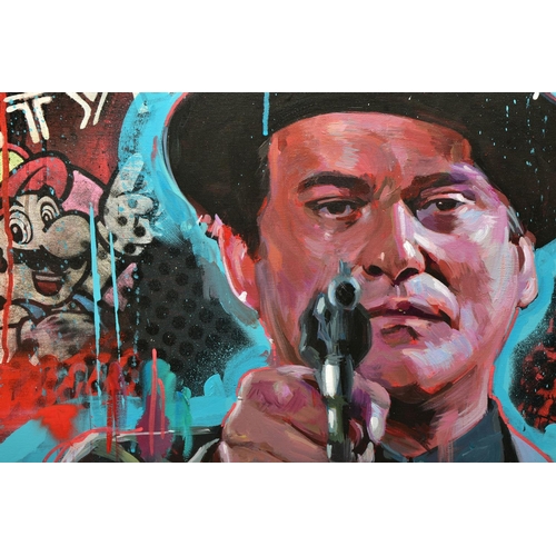 334 - ZINSKY (CONTEMPORARY) 'JOE PESCI AS TOMMY DEVITO', a portrait of Tommy DeVito from the film Goodfell... 