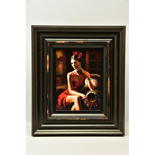 338 - FABIAN PEREZ (ARGENTINA 1967) 'LINDA IN RED', a signed limited edition print depicting a female figu... 