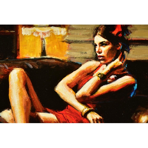 339 - FABIAN PEREZ (ARGENTINA 1967) 'LINDA IN RED', a signed limited edition print depicting a female figu... 