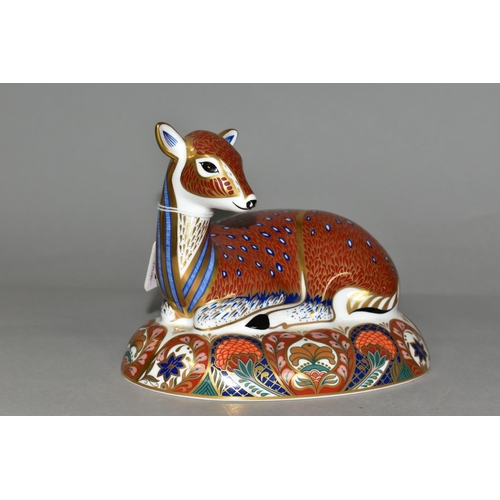 345 - A ROYAL CROWN DERBY DEER PAPERWEIGHT, the first to be designed and manufactured as an exclusive for ... 