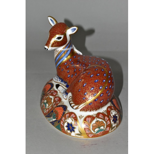 345 - A ROYAL CROWN DERBY DEER PAPERWEIGHT, the first to be designed and manufactured as an exclusive for ... 