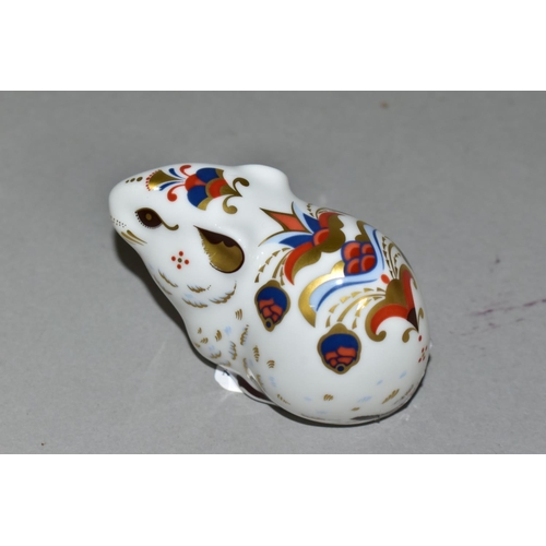348 - A ROYAL CROWN DERBY BANK VOLE PAPERWEIGHT, complimentary to members of the Royal Crown Derby Collect... 