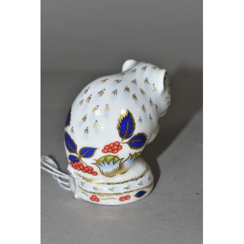 349 - A ROYAL CROWN DERBY 'DERBY DORMOUSE' PAPERWEIGHT, height 6.5cm, exclusive to members of the Royal Cr... 