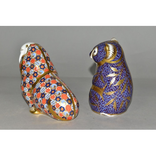 353 - TWO ROYAL CROWN DERBY PAPERWEIGHTS, comprising a 'Koala', height 11cm, date cypher 1989, introduced ... 