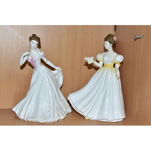 369 - FIVE ROYAL DOULTON FIGURINES, comprising Maria HN3381, Lucy HN4459, Gift of Love HN3427, Classics In... 