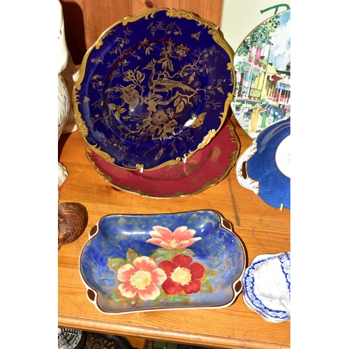 393 - A COLLECTION OF CERAMICS, to include an eleven piece Coalport Dalemere Blue tea set comprising a tea... 