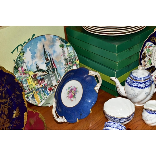 393 - A COLLECTION OF CERAMICS, to include an eleven piece Coalport Dalemere Blue tea set comprising a tea... 