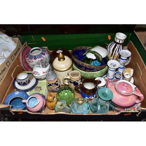 415 - SIX BOXES AND LOOSE CERAMICS, GLASS AND SUNDRY ITEMS, to include a sixteen piece Royal Worcester 'Wa... 