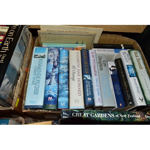 442 - BOOKS, seven boxes containing approximately 110 book titles in hardback and paperback format and a s... 