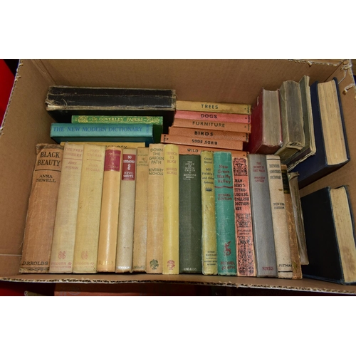 446 - BOOKS, six boxes containing approximately 180 titles in hardback and paperback formats and featuring... 