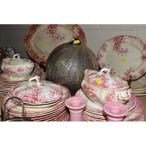 511 - DINNER WARES AND DECORATIVE ITEMS ETC,  comprising Victorian Clementson Brothers 'Orchid' pattern di... 