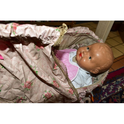 518 - A QUANTITY OF ASSORTED VINTAGE DOLLS AND BABY TOYS ETC., to include a quantity of plastic and compos... 