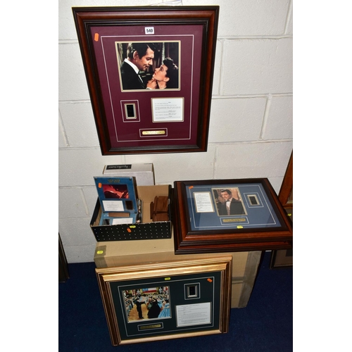 540 - BOXED 'GONE WITH THE WIND' MEMORABILLIA, comprising four limited edition framed montages with illumi... 