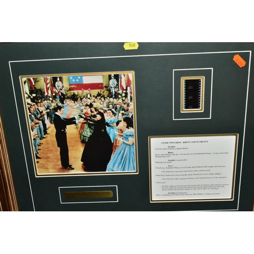 540 - BOXED 'GONE WITH THE WIND' MEMORABILLIA, comprising four limited edition framed montages with illumi... 