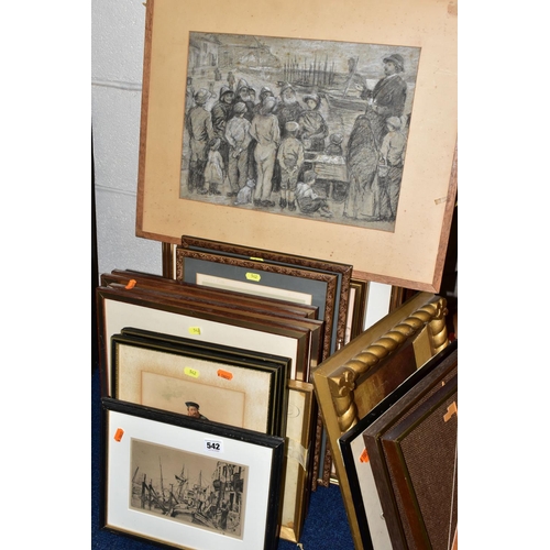 542 - A SMALL GROUP OF PICTURES AND PRINTS ETC, to include a lithographic print after James Abbot McNeil W... 